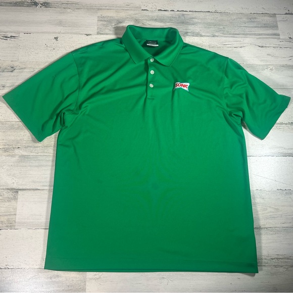 Nike Golf Men’s Sonic Performance Polo Shirt Green Size Large Fast Food - Picture 1 of 6